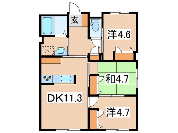 ヴェルドミールＡの物件間取画像